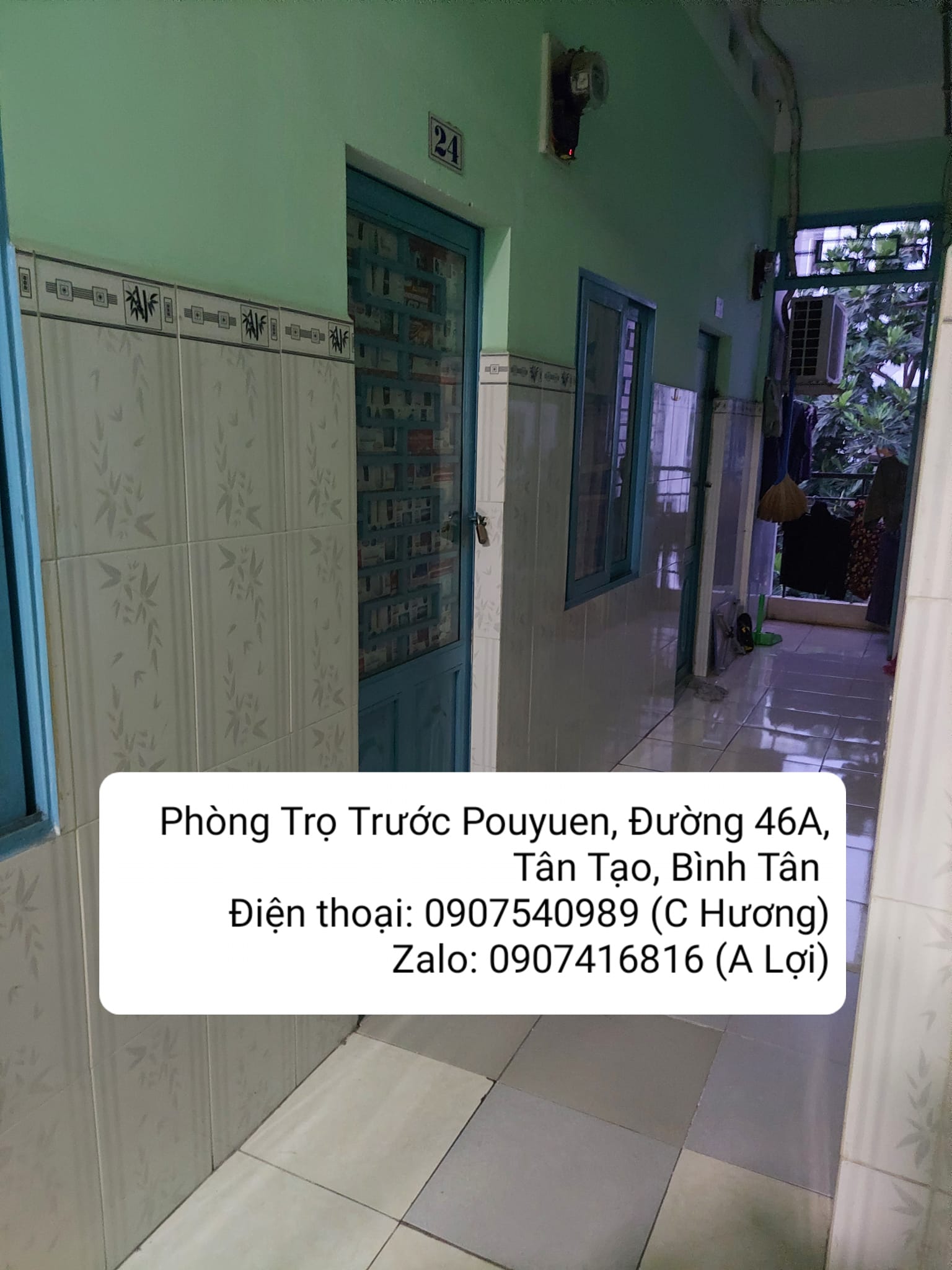 Ban công phòng trọ Bình Tân StayMyDay